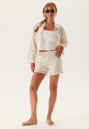 VILA Vimerinda Crochet Hw Shorts Birch XL
