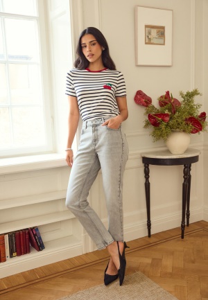 BUBBLEROOM Slim Ankle Jeans Light grey 44