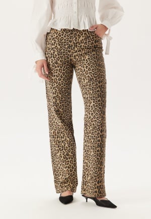 Pieces Pcsalume Hw Straight Denim Jea White Pepper Aop:leo 31
