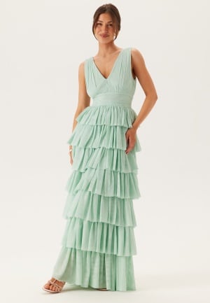 Bubbleroom Occasion Tulle Frill Gown Light green 46