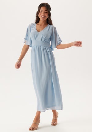 Bubbleroom Occasion Butterfly Sleeve Midi Dress Light blue 54