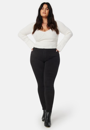 Happy Holly Amy Push Up Jeans Black 40S