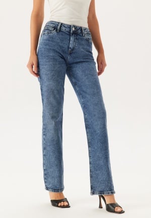 Pieces Pckelly Mw Straight Jeans Medium Blue Denim 31/32