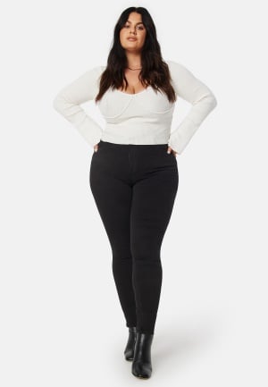 Happy Holly Amy Push Up Jeans Black 44S