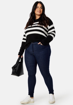 Happy Holly Amy Push Up Jeans Dark denim 46S