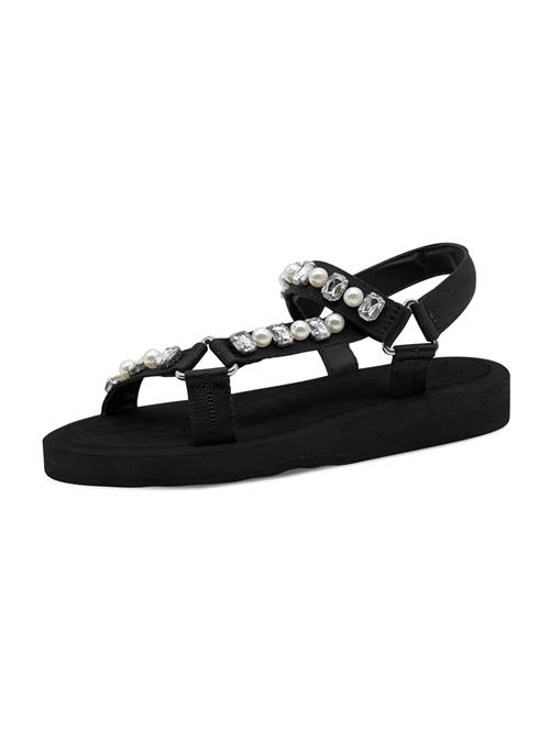Tamaris Sandaler med rem  sort / transparent / perlehvid