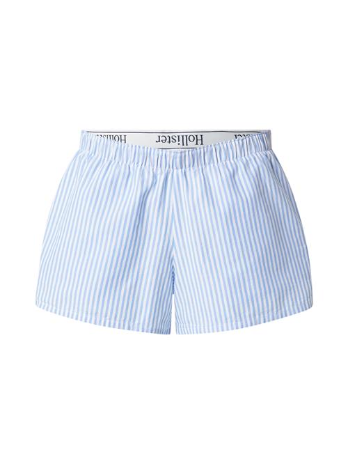 HOLLISTER Pyjamasbukser  blå / hvid