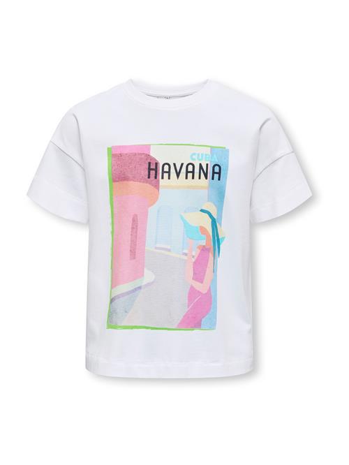 ONLY GIRLS Bluser & t-shirts 'KOGVega'  lyseblå / lime / pitaya / hvid