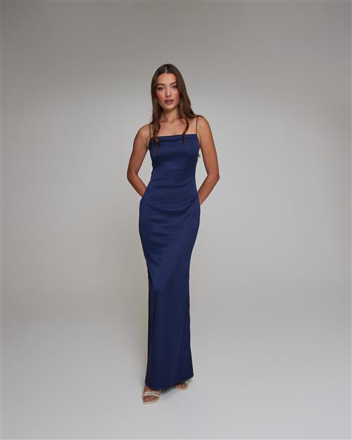 Nelly - Blå - Clean Satin Dress
