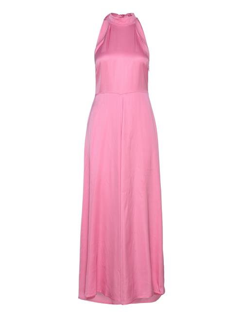 Se Slfregina Halterneck Ankle Dress B Selected Femme Pink ved Booztlet