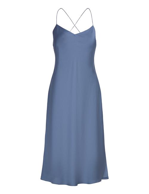 Se Featherweight Charmeuse Slip Dress Lauren Ralph Lauren Blue ved Booztlet