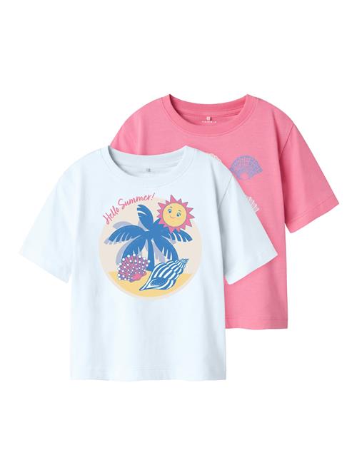 NAME IT Bluser & t-shirts 'NMFJASSA'  royalblå / lysegul / lys pink / hvid