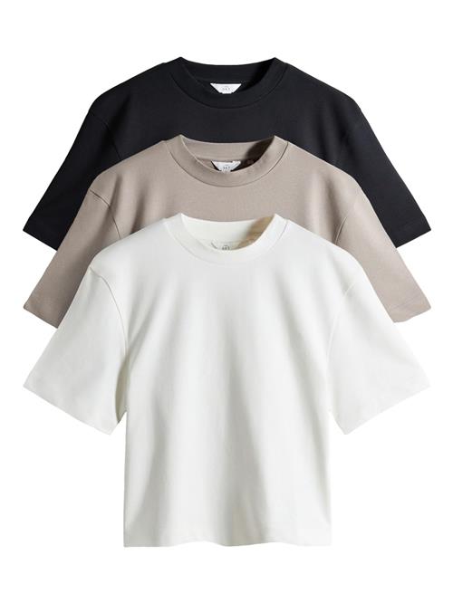 The Set Shirts  taupe / sort / hvid