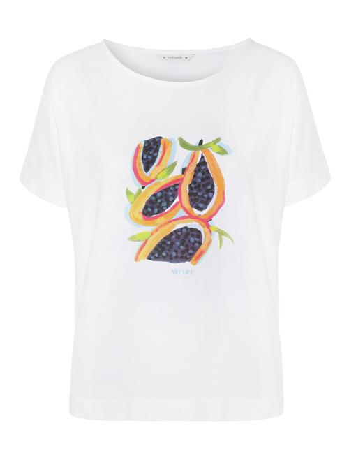 TATUUM Shirts 'Lali 2'  grøn / aubergine / orange / hvid