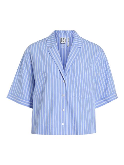 ROUGE EDIT Bluse  lyseblå / hvid