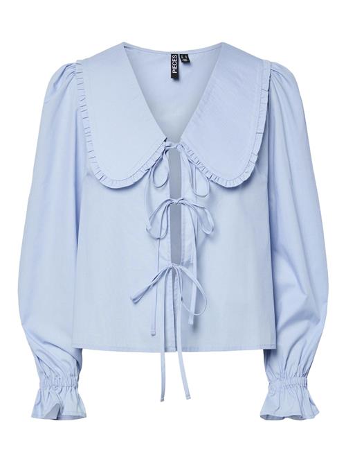 PIECES Bluse  dueblå
