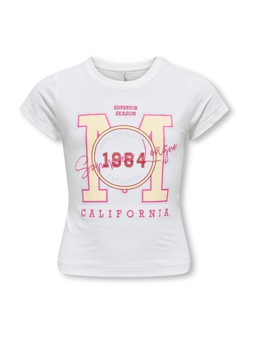ONLY GIRLS Bluser & t-shirts 'KOGKELLY'  lysegul / pink / hvid
