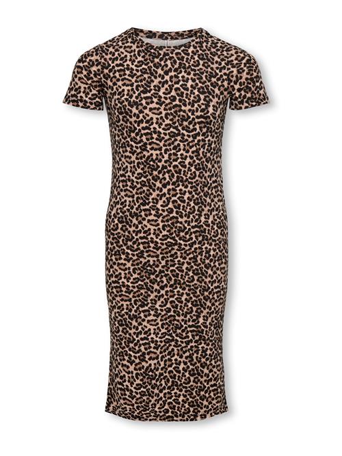 ONLY GIRLS Kjole  camel / ecru / sort