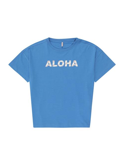 Se ONLY GIRLS Bluser & t-shirts 'KOGABELONE'  azur / grå ved About You