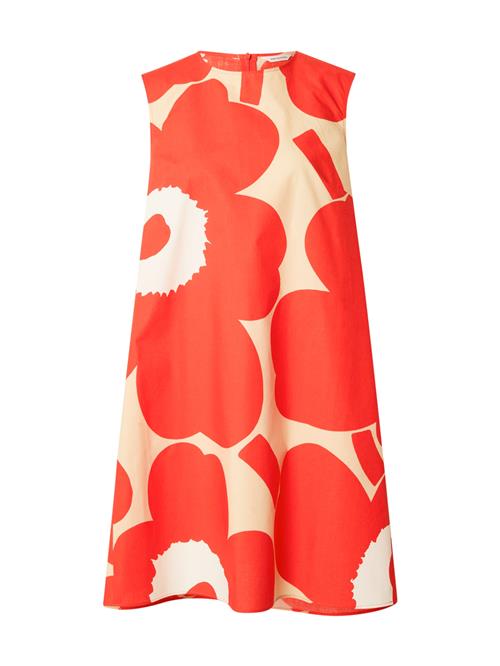 Se Marimekko Sommerkjole 'PALATSI UNIKKO'  orangerød / hvid ved About You