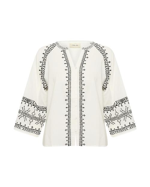 Cream Bluse 'Sara'  sort / hvid
