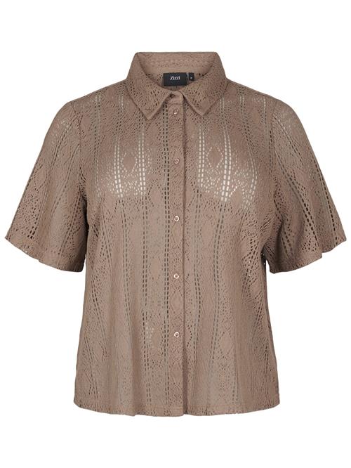 Zizzi Bluse 'Vjady'  mokka