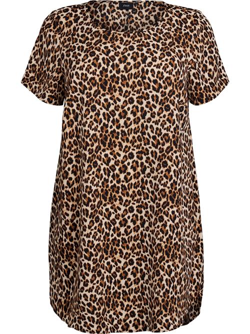 Zizzi Kjole 'Caanni'  beige / choko / sort
