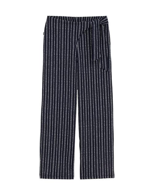 WE Fashion Bukser  mørkeblå / hvid