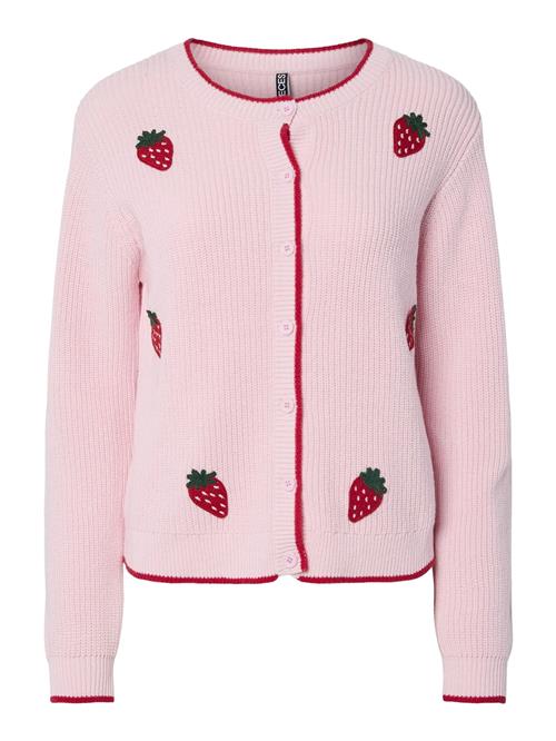 PIECES Cardigan 'PCFranny'  pink / rød