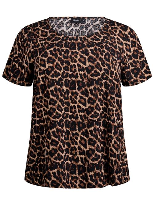 Zizzi Bluse 'Flbilly'  brun / mørkebrun / sort