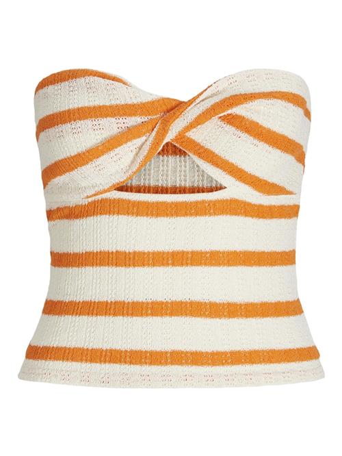 JJXX Sticktop 'JXLinnea'  mørkeorange / hvid