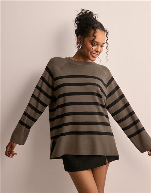 OBJECT - Ternet/Stribet - Objester Ls Knit Top Noos