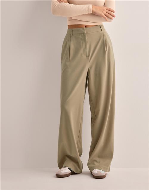 Pieces - Beige - Pcpruisa Lw Baggy Pants Bc