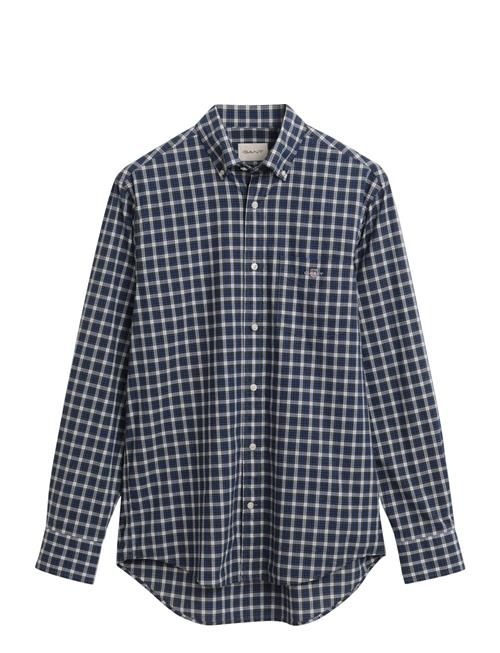 Reg Classic Poplin Tartan Shirt GANT Navy