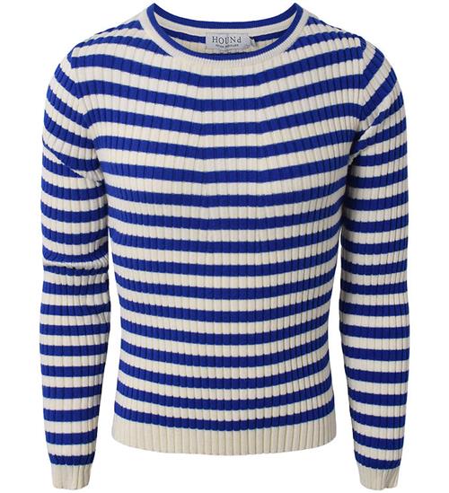 Hound Bluse - Strik - Stripe Knit - Cobalt Blue