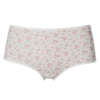 Trofé Trofe Cotton Midi Trusser Hvid m Blomste bomuld X-Large Dame