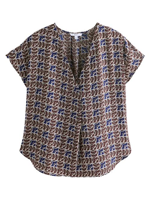 Next Bluse  blå / brun / hvid