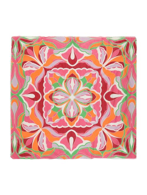 CODELLO Tørklæde  creme / grøn / pink / rød
