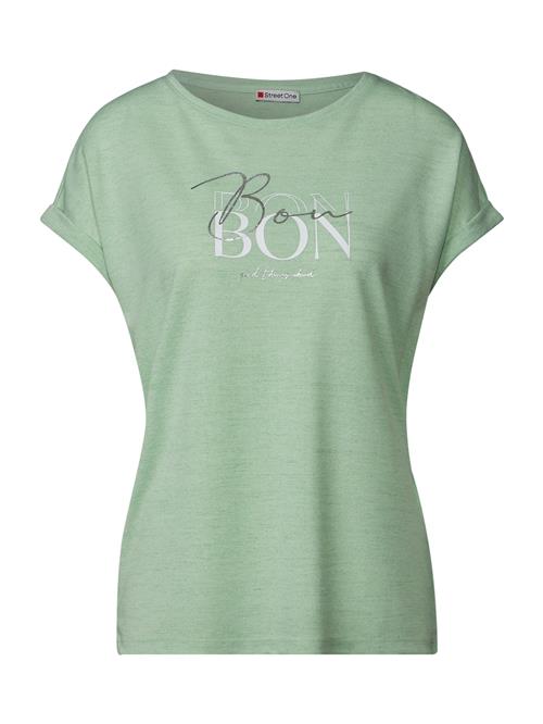 STREET ONE Shirts 'Bon'  lysegrøn / sølv / offwhite