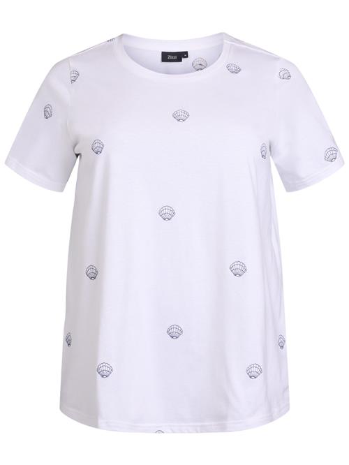 Se Zizzi Shirts 'Velin'  sort / hvid ved About You