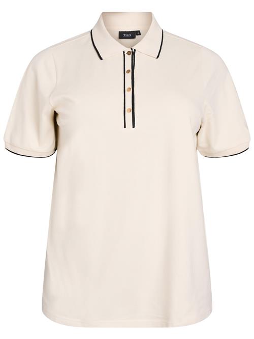 Zizzi Shirts 'Casila'  lysebeige / sort