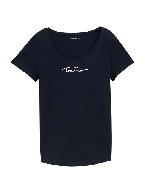 TOM TAILOR Shirts  marin / hvid