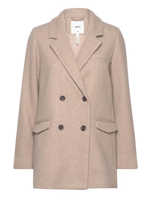 Se Objblaza Le Jacket Noos Object Beige ved Booztlet