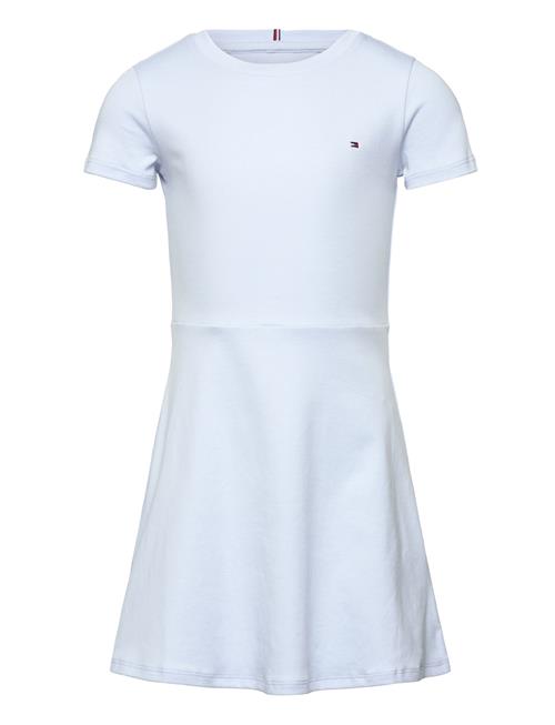 Essential Skater Dress Ss Tommy Hilfiger Blue