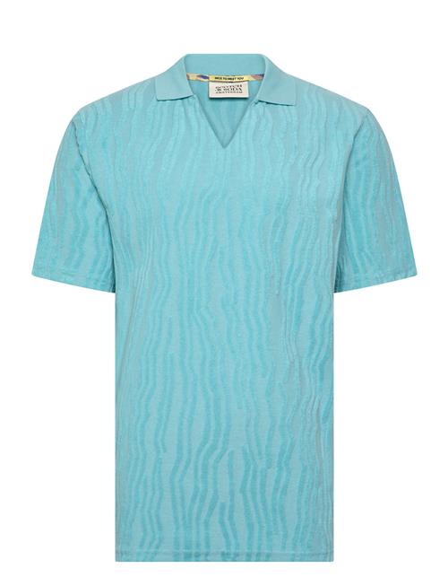 Jacquard Cotton Terry Relaxed-Fit Polo Scotch & Soda Blue