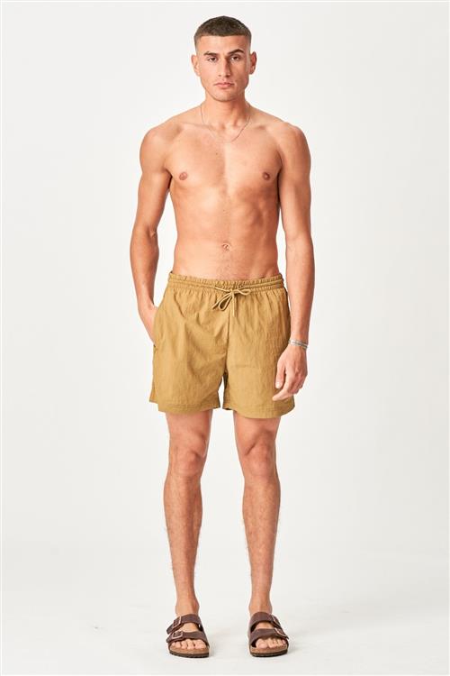 Premium Badeshorts - Khaki - M - TeeShoppen