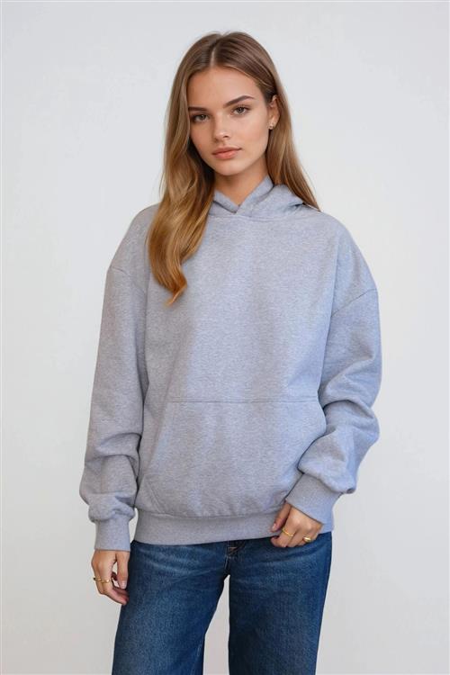 Stella Oversized Hoodie - Askegrå - M - TeeShoppen