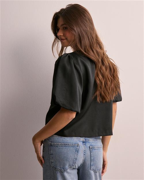 Neo Noir - Sort - Aska Dull Satin Blouse