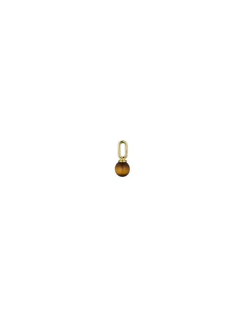 St Drop Charm Design Letters Brown
