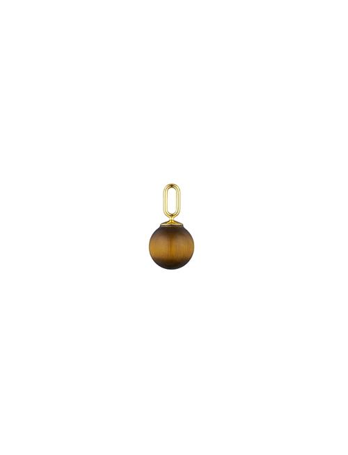 St Drop Charm Design Letters Brown